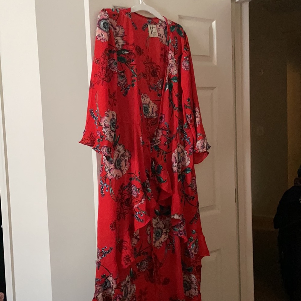 Cascading tie kimono